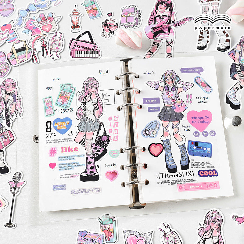 Adorable Anime Girl Stickers: Spark Your Journal Routine