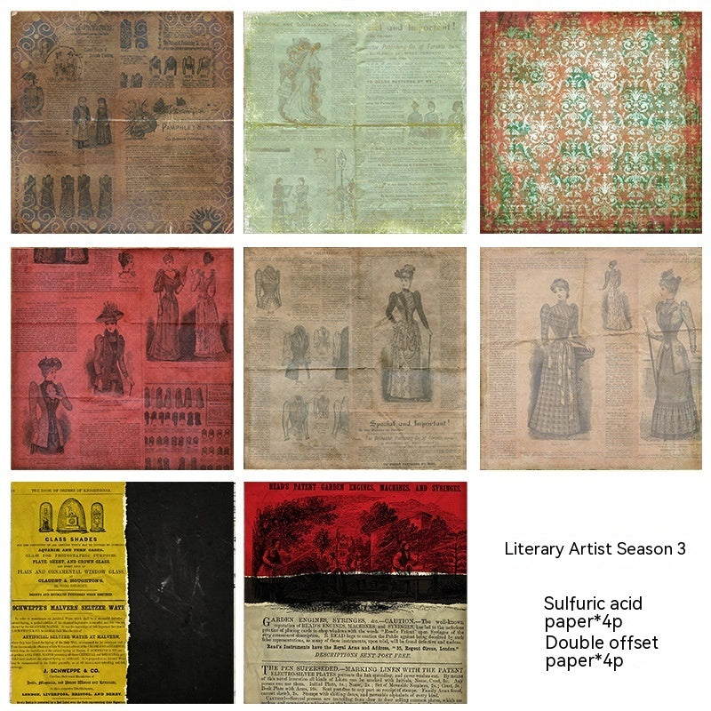 Vintage Botanical & Music Washi Stickers for Creative Habit Journals