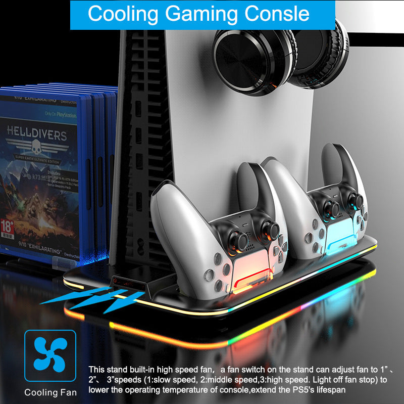 Stay Cool & Game On: PS5 Multi-Function Cooling Hub