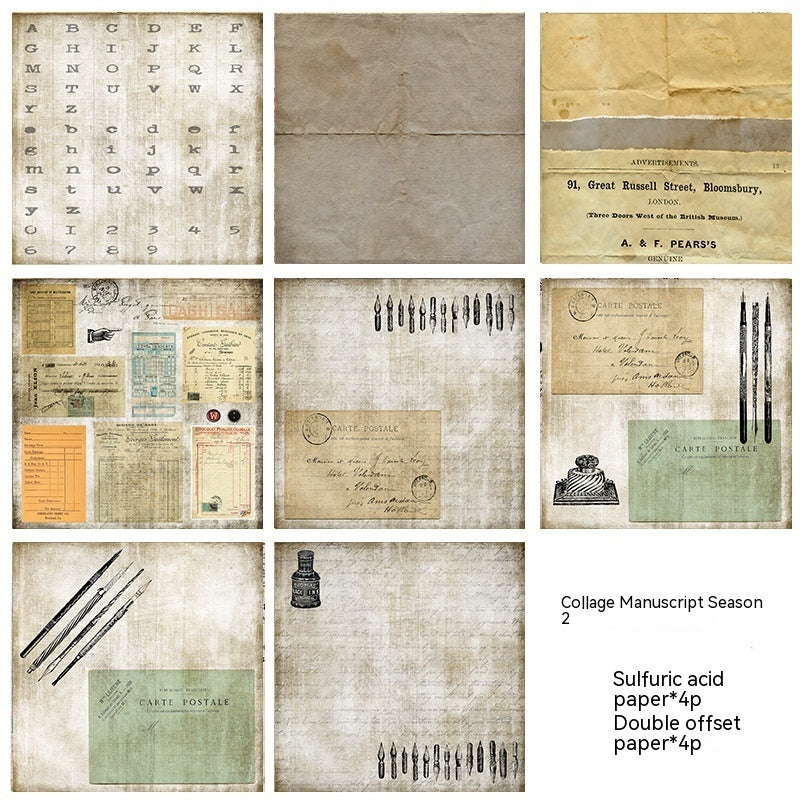 Vintage Botanical & Music Washi Stickers for Creative Habit Journals