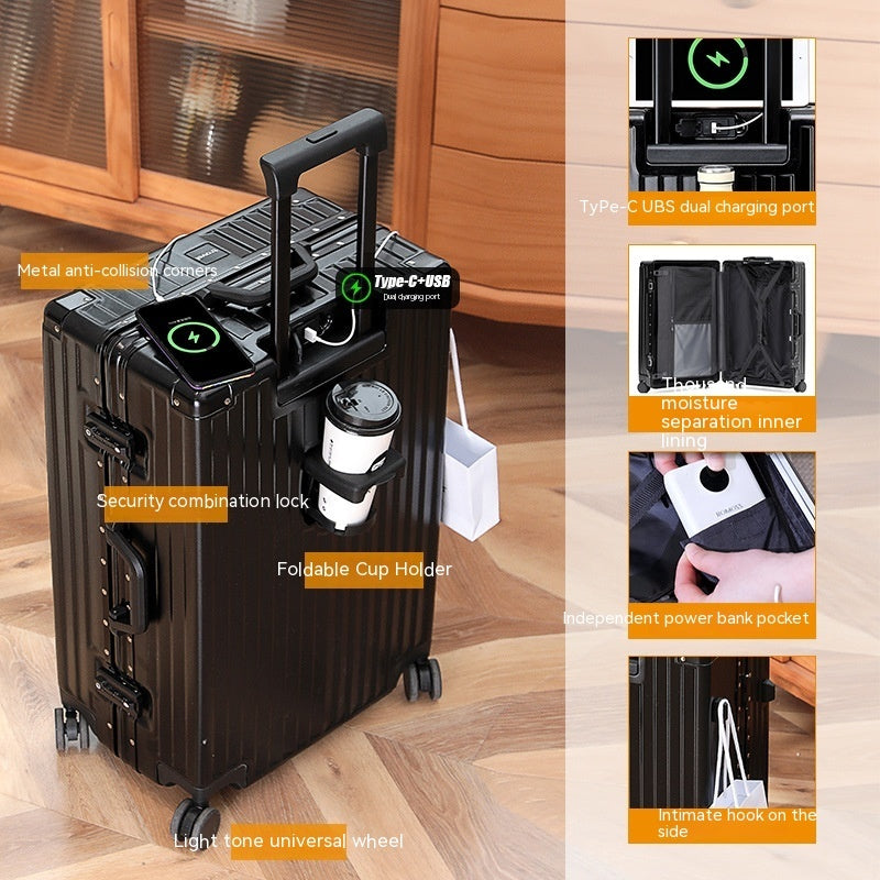 Effortless Travel Companion: 20-Inch Multi-Function Carry-On