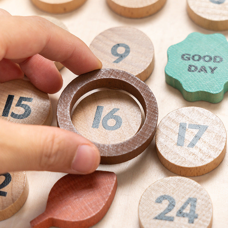 Interactive Wooden Calendar for Curious Little Minds
