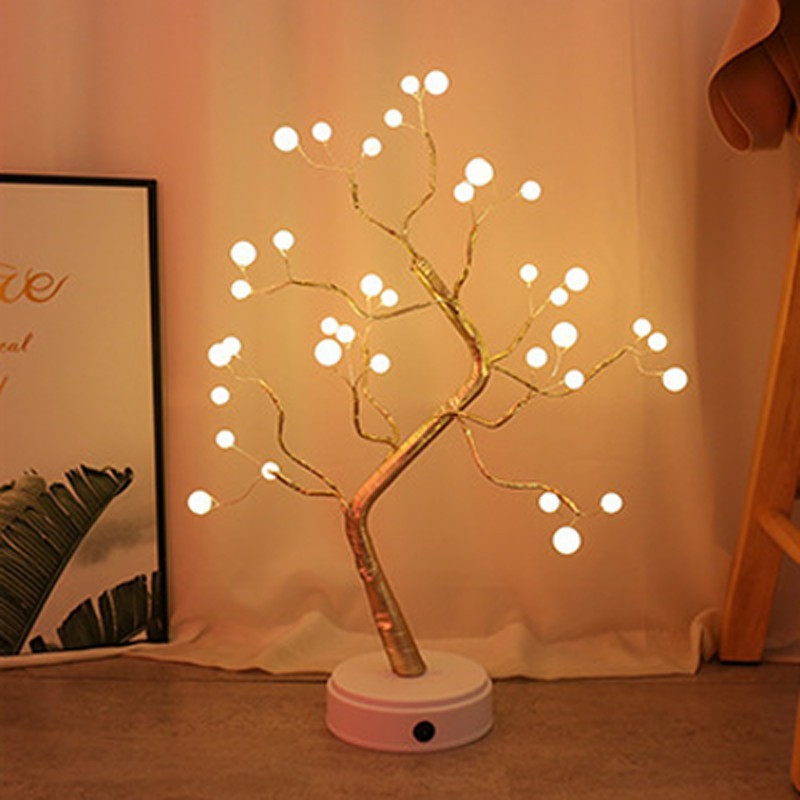 Starry Pearl Tree Touch Night Light Deco