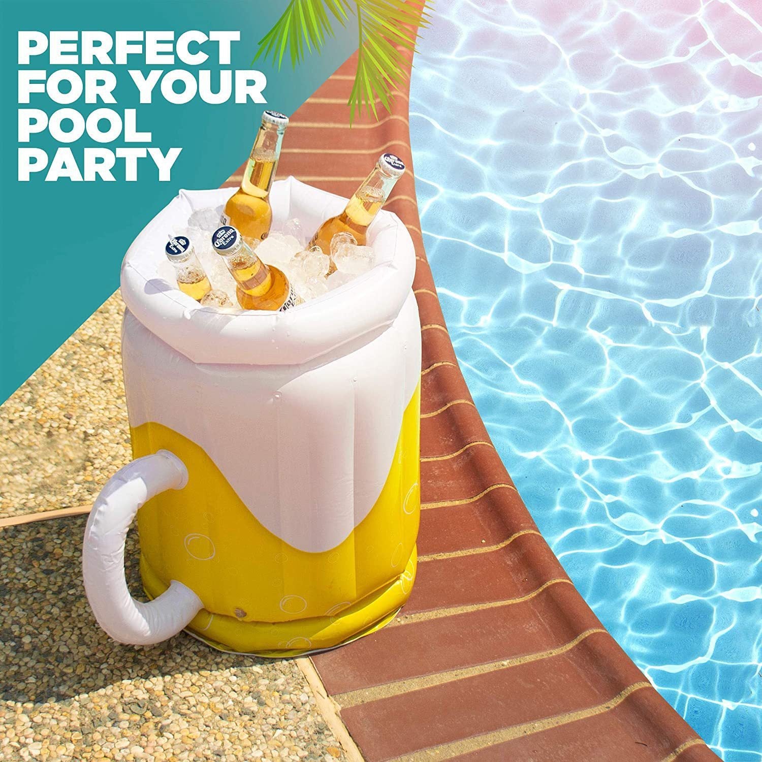2-in-1 Inflatable Beer Mug Float & Cooler – Party Perfect