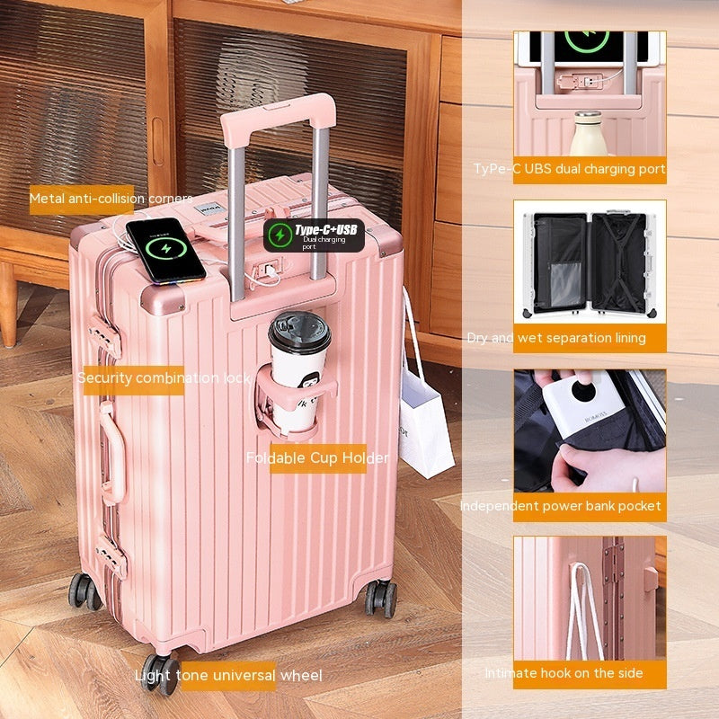 Effortless Travel Companion: 20-Inch Multi-Function Carry-On