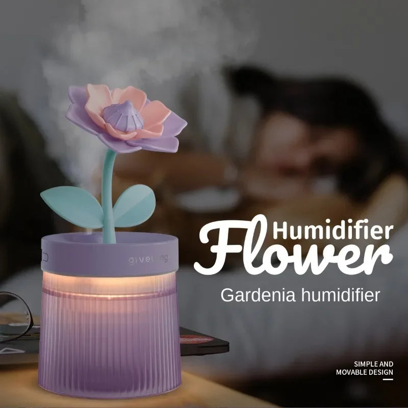 Flower-Mist Humidifier: Fresh Air, Gentle Glow