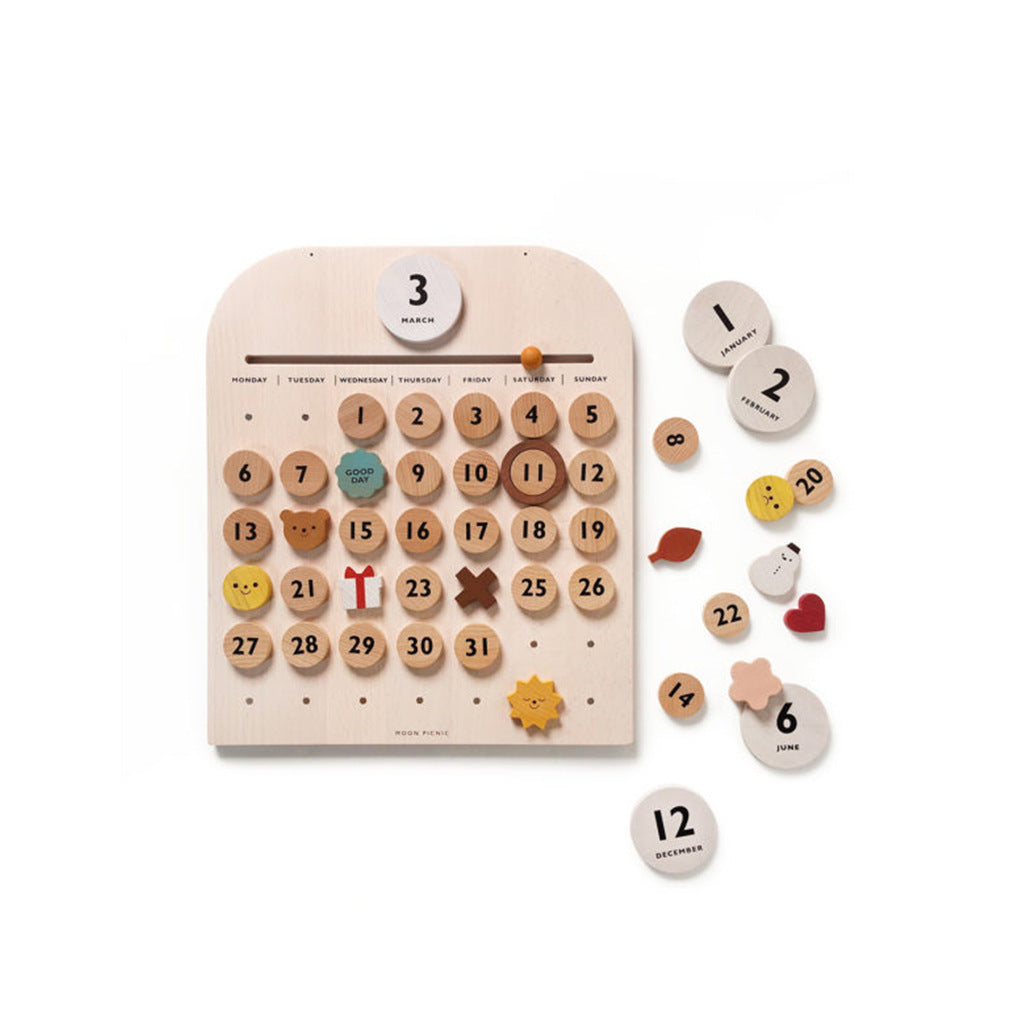 Interactive Wooden Calendar for Curious Little Minds