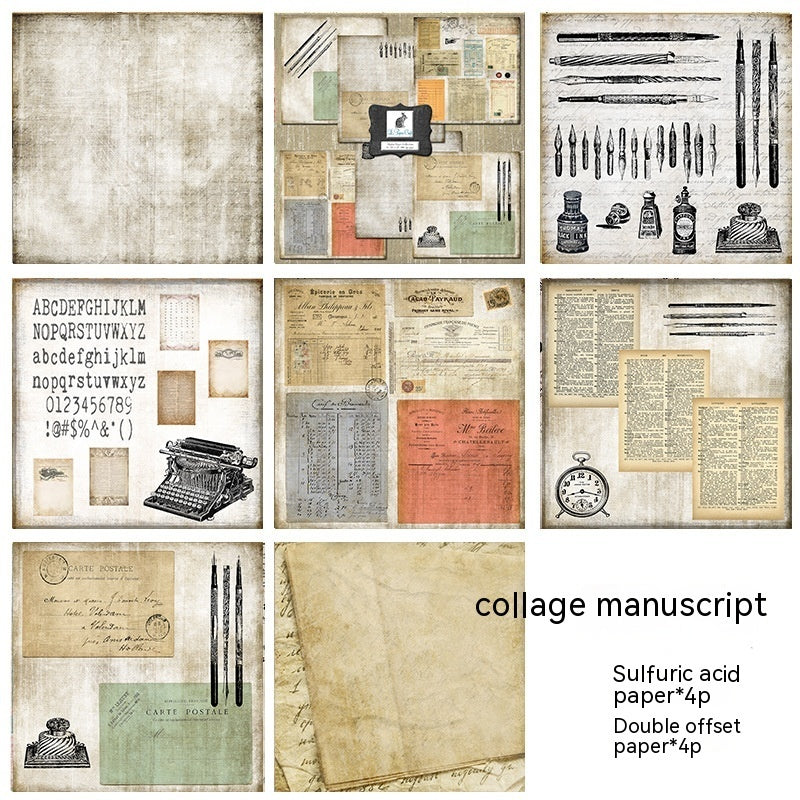 Vintage Botanical & Music Washi Stickers for Creative Habit Journals