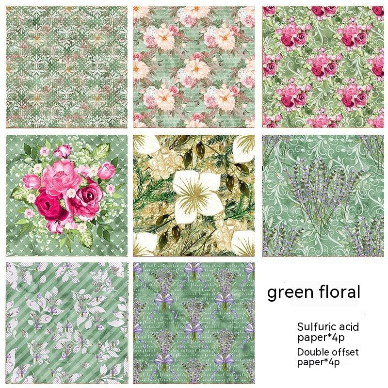 Vintage Botanical & Music Washi Stickers for Creative Habit Journals