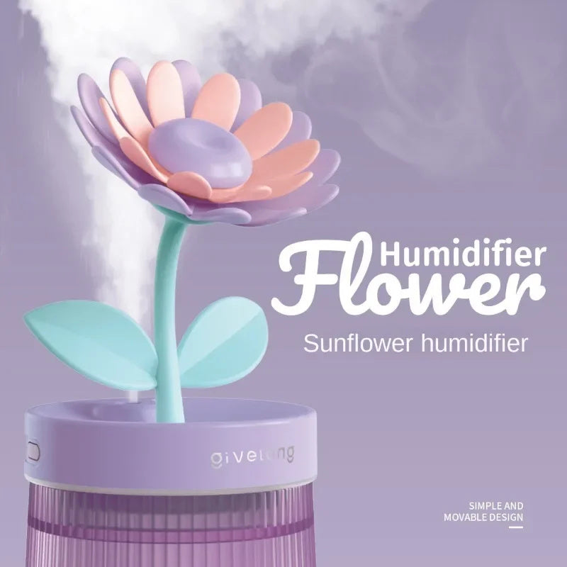 Flower-Mist Humidifier: Fresh Air, Gentle Glow