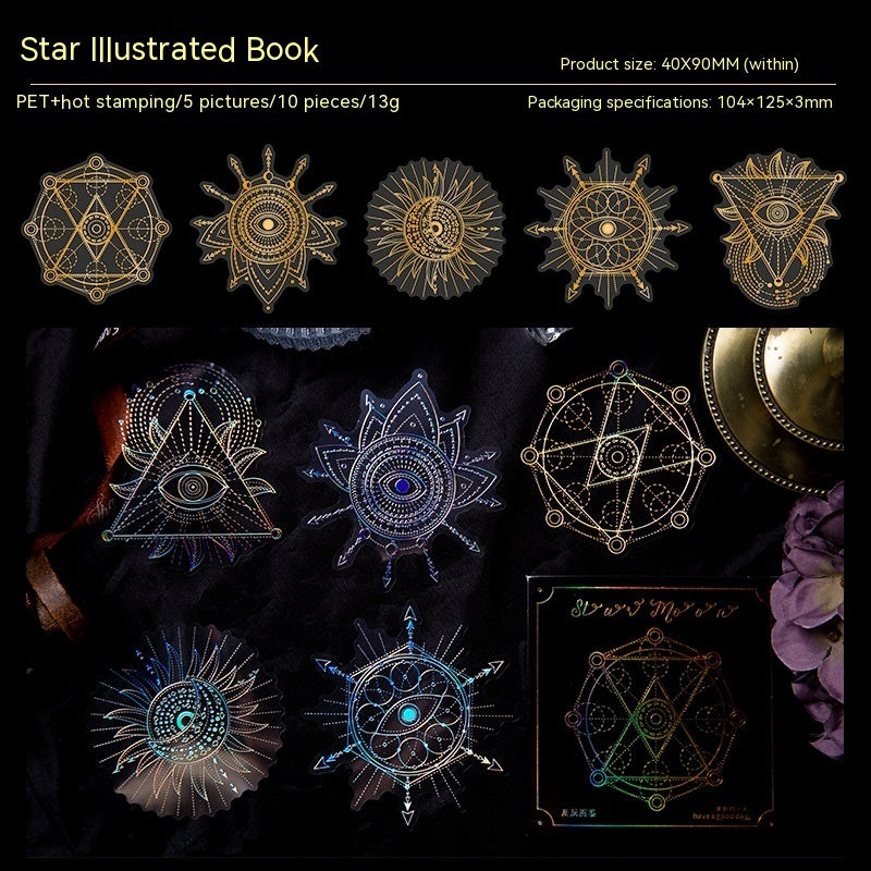 Large Material Stickers for Habit-Tracking and Creative Journals