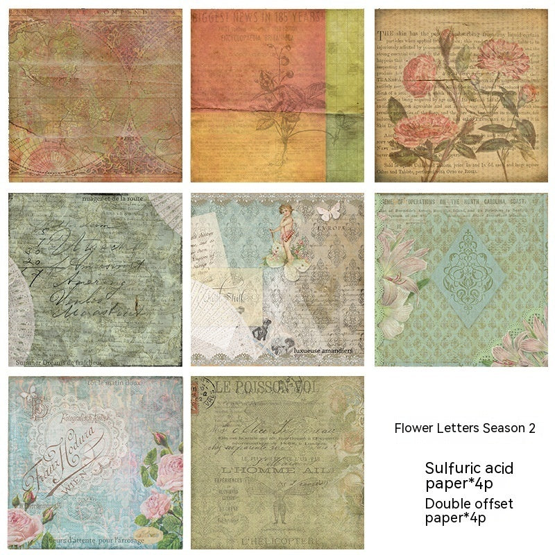 Vintage Botanical & Music Washi Stickers for Creative Habit Journals