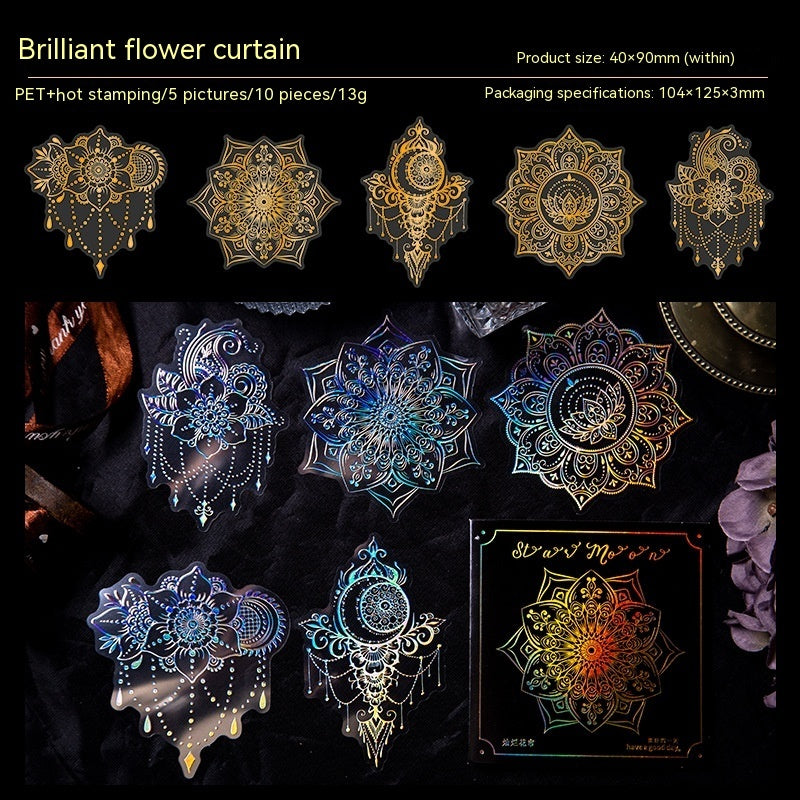 Large Material Stickers for Habit-Tracking and Creative Journals