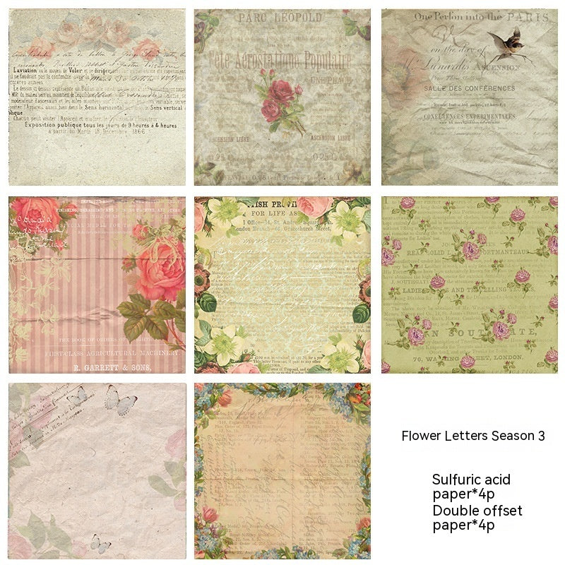 Vintage Botanical & Music Washi Stickers for Creative Habit Journals