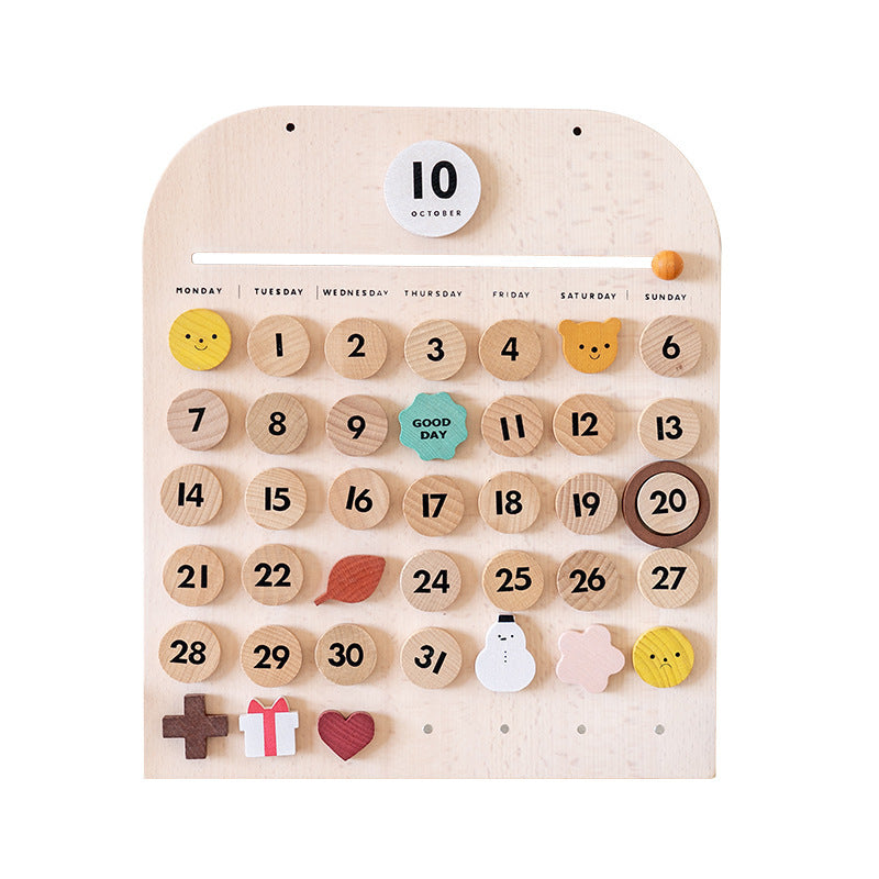 Interactive Wooden Calendar for Curious Little Minds